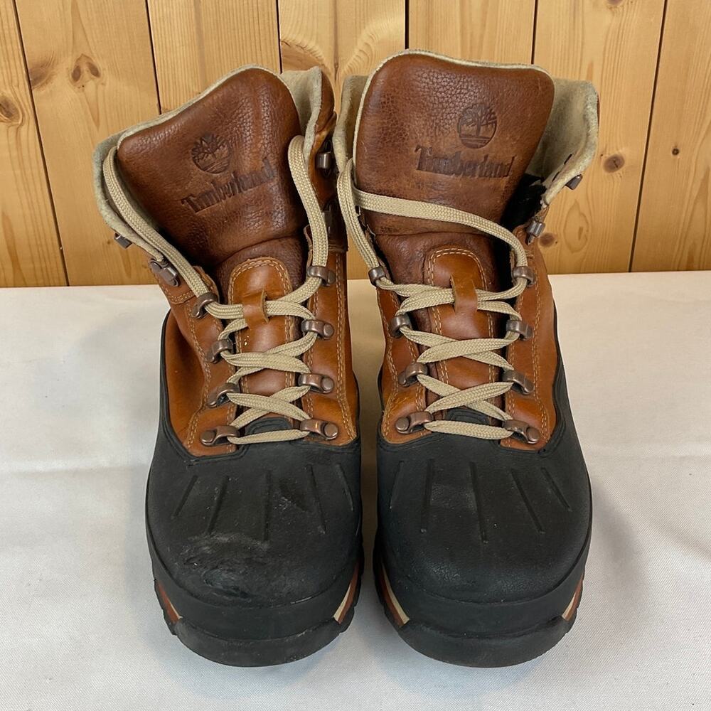 Timberland Euro Hiker Shell Toe Boots, Black/Brown- Size 10 Men's